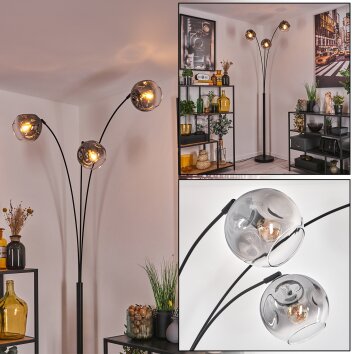 Ripoll floor lamp black, 3-light sources