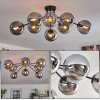 Gastor ceiling light 87 cm black, 8-light sources