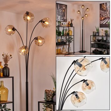 Ripoll floor lamp black, 5-light sources