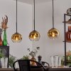 Ripoll pendant light gold, clear, 3-light sources