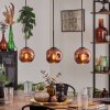 Ripoll pendant light coppery, 3-light sources