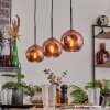 Ripoll pendant light coppery, 3-light sources