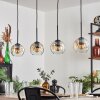 Ripoll pendant light Amber, clear, 4-light sources