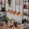 Ripoll pendant light clear, coppery, 4-light sources