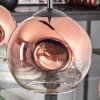 Ripoll pendant light clear, coppery, 4-light sources