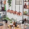Ripoll pendant light clear, coppery, 4-light sources