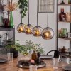 Ripoll pendant light chrome, Smoke-coloured, 4-light sources