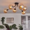 Gastor ceiling light 74 cm Amber, clear, 6-light sources