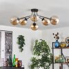 Gastor ceiling light 74 cm Amber, clear, 6-light sources