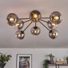 Gastor ceiling light 87 cm clear, Smoke-coloured, 8-light sources