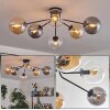 Gastor ceiling light 74 cm Amber, clear, Smoke-coloured, 6-light sources