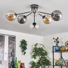 Gastor ceiling light 74 cm Amber, clear, Smoke-coloured, 6-light sources