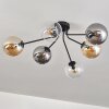 Gastor ceiling light 74 cm Amber, clear, Smoke-coloured, 6-light sources