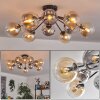 Gastor ceiling light 91 cm Amber, clear, Smoke-coloured, 12-light sources