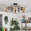 Gastor ceiling light 91 cm Amber, clear, Smoke-coloured, 12-light sources