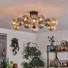 Gastor ceiling light 91 cm Amber, clear, Smoke-coloured, 12-light sources