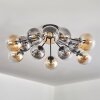 Gastor ceiling light 91 cm Amber, clear, Smoke-coloured, 12-light sources