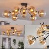 Gastor ceiling light 83 cm Amber, clear, 10-light sources