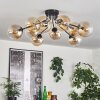 Gastor ceiling light 83 cm Amber, clear, 10-light sources