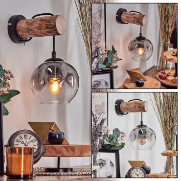 Ripoll wall light Ecru, black, 1-light source