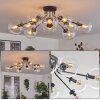 Gastor ceiling light 83 cm clear, 10-light sources