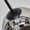 Gastor ceiling light 83 cm chrome, Smoke-coloured, 10-light sources