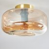 Boza ceiling light Amber, clear, 1-light source