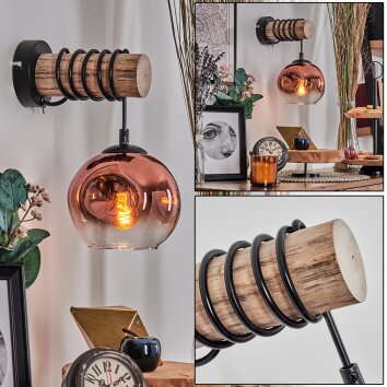 Ripoll globe light, wall light Ecru, black, 1-light source