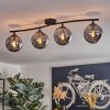 Gastor ceiling light Smoke-coloured, 4-light sources