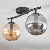 Gastor ceiling light, globe light Amber, Smoke-coloured, 2-light sources