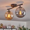 Gastor ceiling light, globe light Amber, Smoke-coloured, 2-light sources