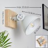 SVANFOLK Wall Light brown, white, 1-light source