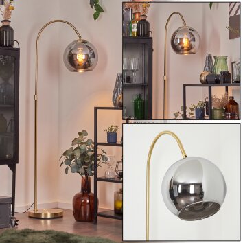 Koyoto globe light, floor lamp, Arch lamps brass, 1-light source