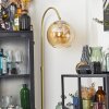 Koyoto globe light, floor lamp, Arch lamps brass, 1-light source