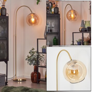 Koyoto globe light, floor lamp, Arch lamps brass, 1-light source
