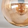 Gastor ceiling light, globe light Amber, 4-light sources