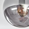 Gastor ceiling light, globe light Amber, Smoke-coloured, 9-light sources