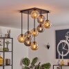 Gastor ceiling light, globe light Amber, Smoke-coloured, 9-light sources