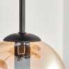 Gastor ceiling light, globe light Amber, clear, Smoke-coloured, 9-light sources