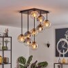 Gastor ceiling light, globe light Amber, clear, Smoke-coloured, 9-light sources