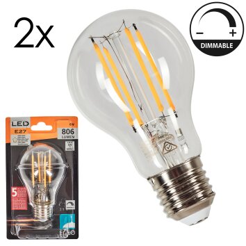 E27 LED 6 Watt warm white dimmable 806 Lumen