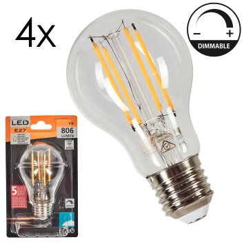 E27 LED 6 Watt warm white dimmable 806 Lumen