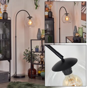 Koyoto globe light, floor lamp, Arch lamps clear, 1-light source