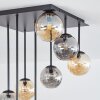 Chehalis ceiling light, globe light Amber, Smoke-coloured, 9-light sources
