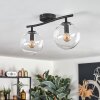 Gastor ceiling light, globe light clear, 2-light sources