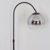 Koyoto globe light, floor lamp, Arch lamps chrome, clear, Smoke-coloured, 1-light source
