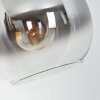 Koyoto globe light, floor lamp, Arch lamps chrome, clear, Smoke-coloured, 1-light source