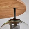 Koyoto ceiling light, globe light 40 cm brown, Wood like finish, black, 3-light sources