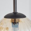 Chehalis ceiling light, globe light Amber, 9-light sources