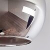 Koyoto ceiling light, globe light Ecru, black, 3-light sources